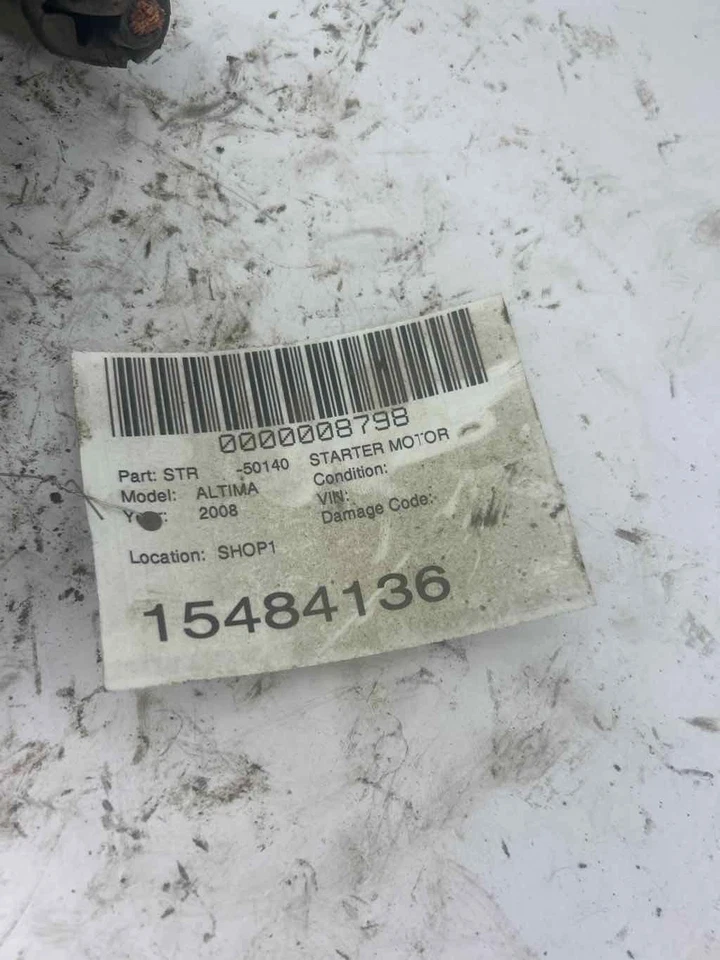 Fits 2007-2013 Nissan Altima 2.5L Starter Motor OEM#:23300JA01AR Foto 3 de 3