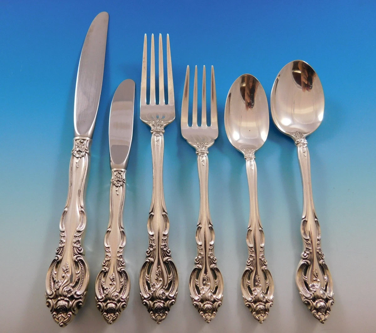 La Scala by Gorham Sterling Silver Flatware Service for 8 Set 51 pieces
