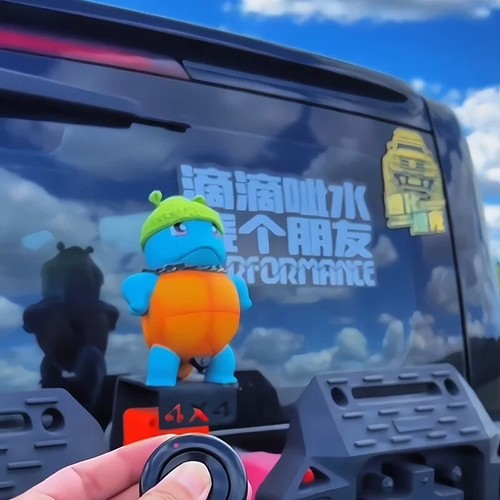 16cm Cute Anime Squirtle Car Accessory Water Spray Toy – Perfect Model Ornament! - Picture 1 of 8
