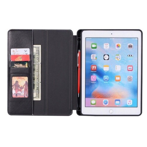 For iPad 9th 8th 7th 6th 5th Generation PU Leather Card Wallet Case Stand Cover - Picture 18 of 33