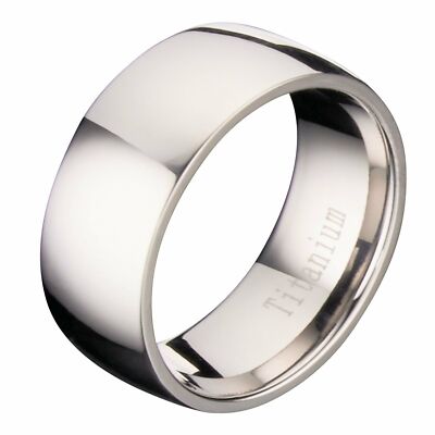 Titanium 3mm-8mm Wedding Band Polished Comfort Fit Ring
