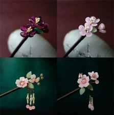 Japanese Style Hair Sticks Flower Wooden Hair Chopstick Hairpin Hair Accessories