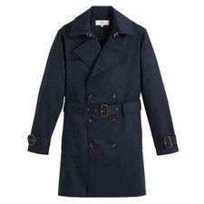 La Redoute Mens Recycled Long Trench Coat Size Xl Belt Cotton Blend Rrp £170