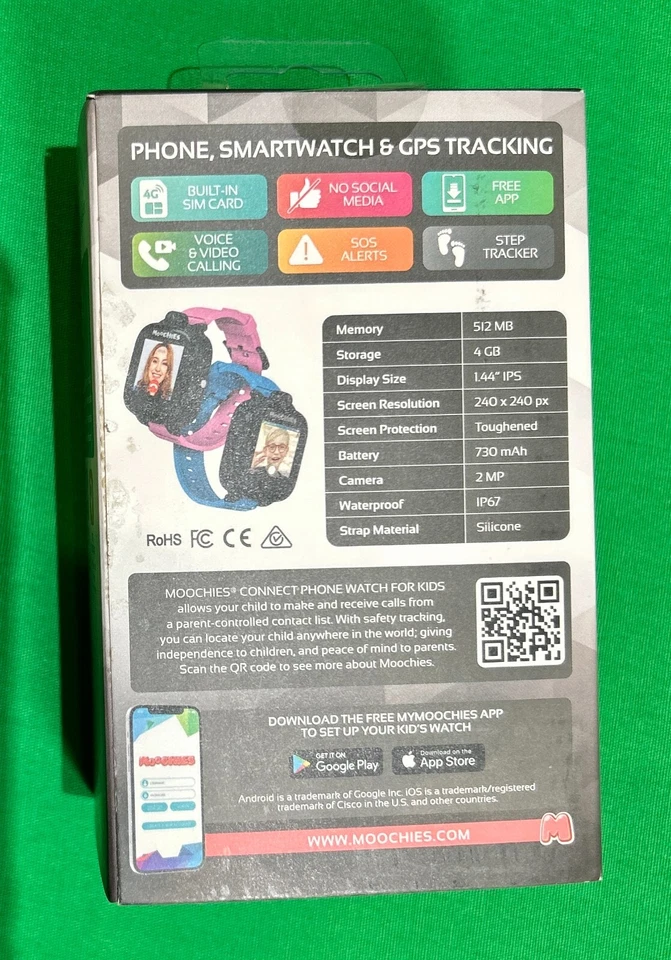 Moochies Connect All-In-One 4G Smartwatch Phone for Kids Touchscreen Video/Voice - Image 3 of 4