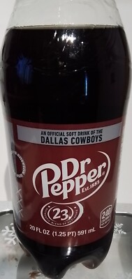 DALLAS COWBOYS DR PEPPER 20OZ 2023 LIMITED EDTION COLLECTIBLE UNOPENED Official 