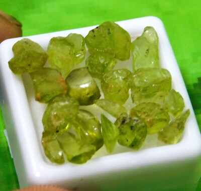 Natural Peridot Green Rough Loose Gemstone 50 Ct Lot