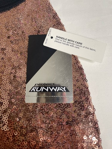 NWT $54 Project Runway Rose Gold Sequins Leggings Medium - Picture 7 of 13