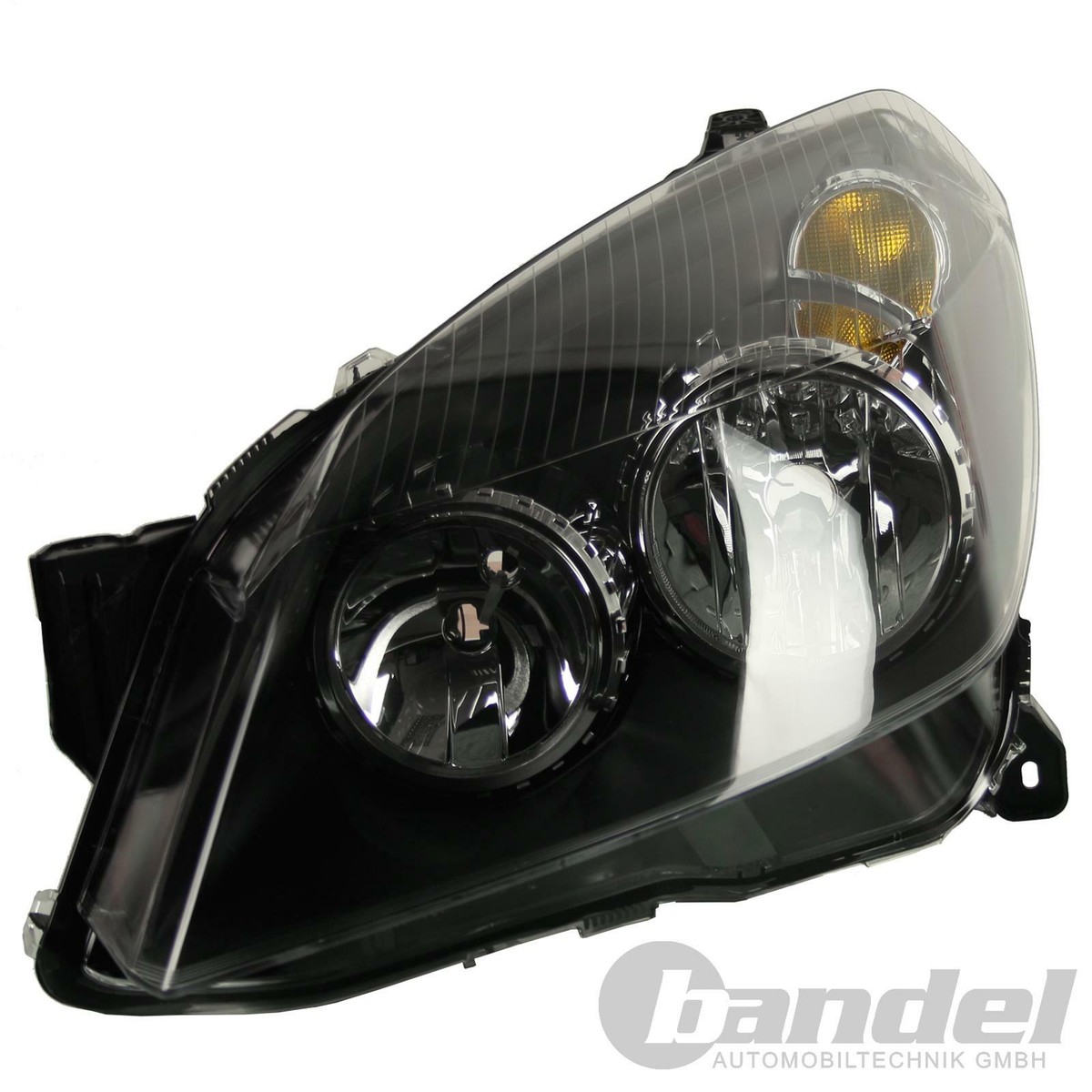 2 Faros Principales TYC Negros H7/H1 Para Opel Astra H Con Motor De Ajuste LWR - Izquierda Y Derecha
