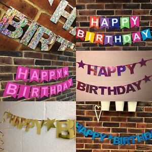 Personalizzato Buon Compleanno Party Banner 1st 13th 18th 21st Con Nome Enorme Gamma Ebay