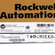 Sealed Allen-Bradley 1769-L24ER-QB1B CompactLogix 750KB DI/O Controller