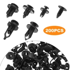 200Pcs Car Body Fastener Plastic Trim Clips Push Rivets Panel Fender Retainer US