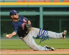 MIKE AVILES  CLEVELAND INDIANS  ACTION SIGNED 8x10