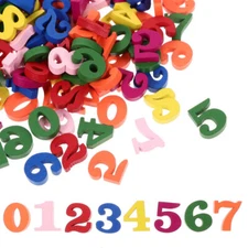 200 Pcs Number Tiles Wood Number, Numbers for Crafts Table Party