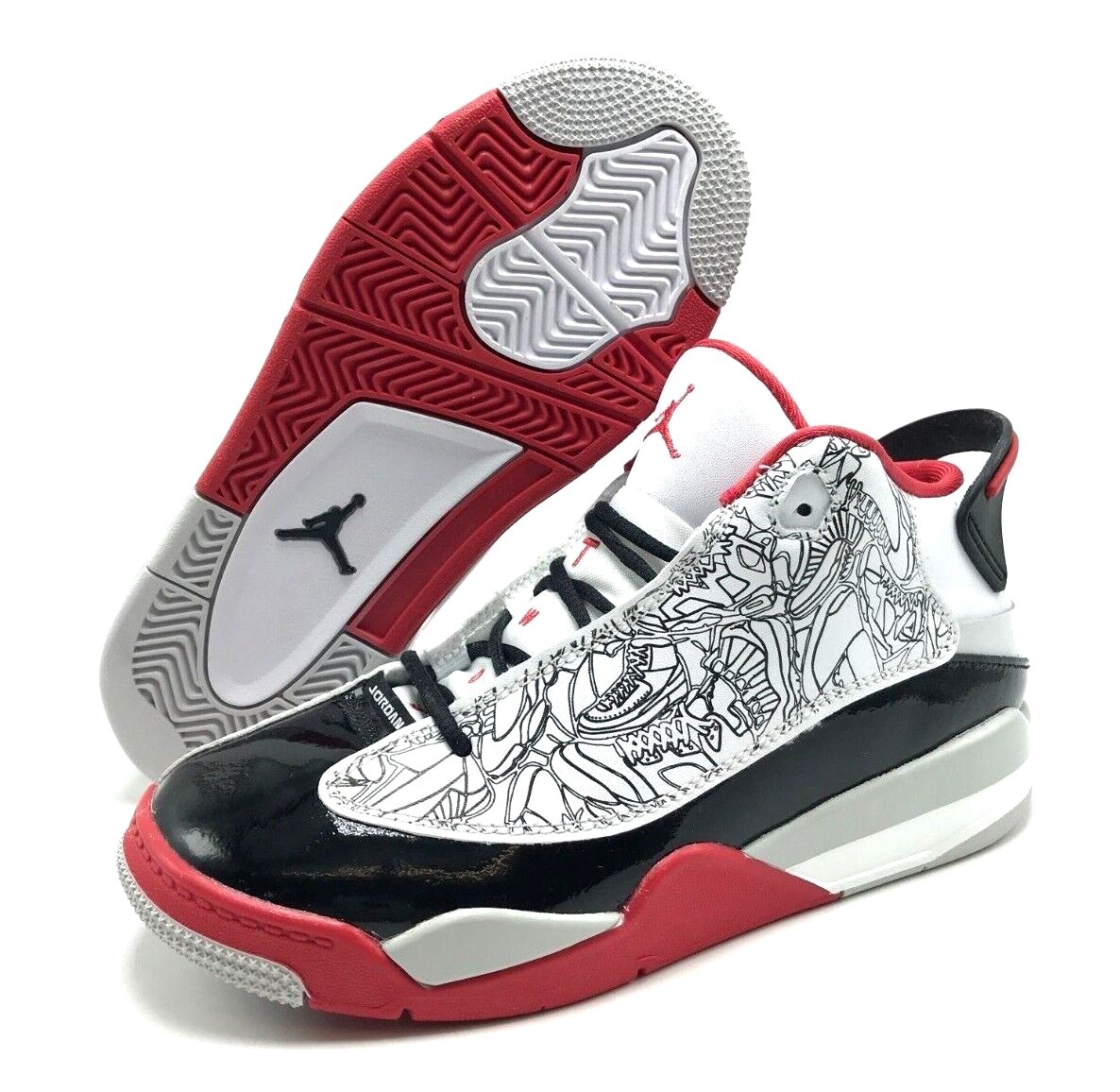 NEW* Pre-School Kids Nike Air Jordan Dub Zero (PS) White/Red