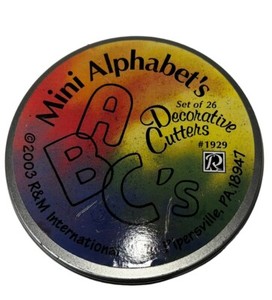 R & M 2003 Mini Alphabet’s Decorative Cookie Cutters set of 26 #1929