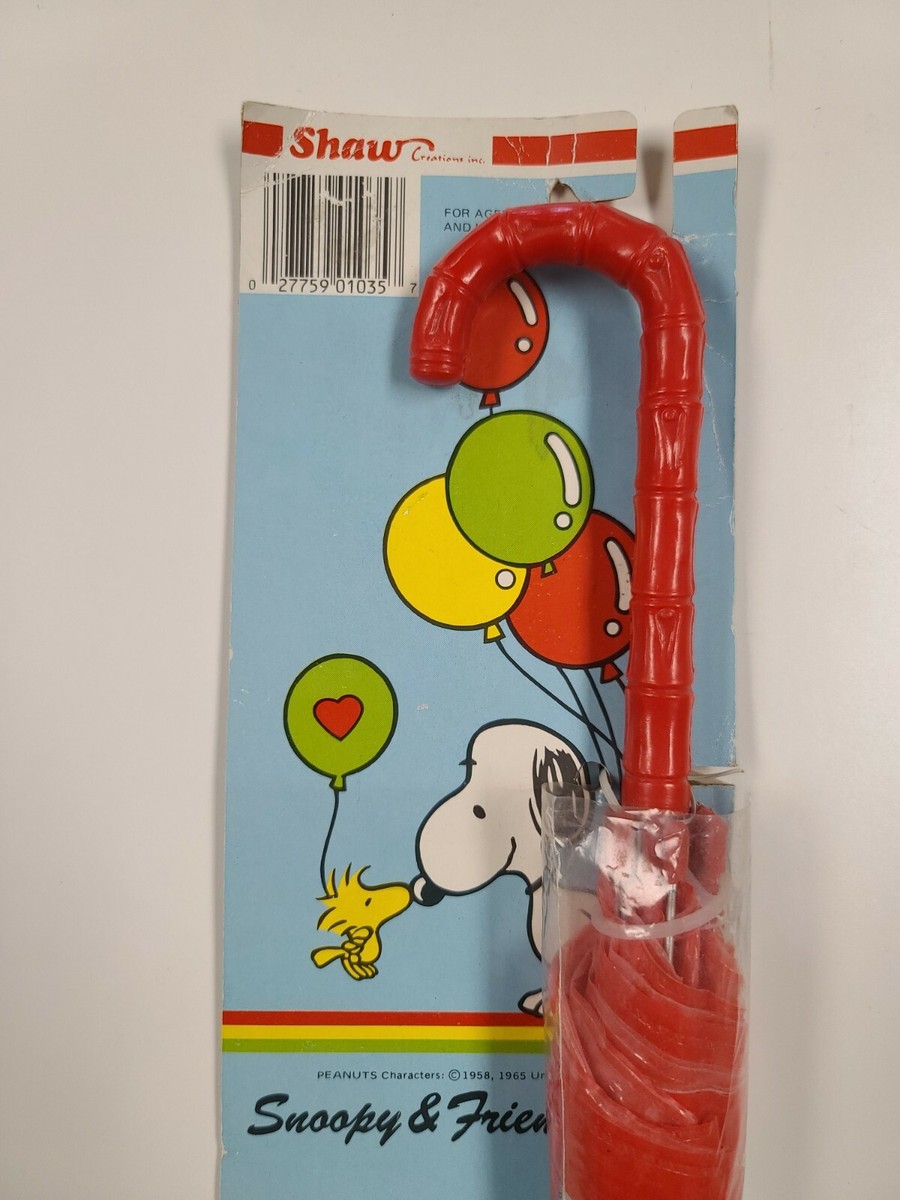 1965 Peanuts 24'' UMBRELLA Snoopy & Friends Vintage Shaw