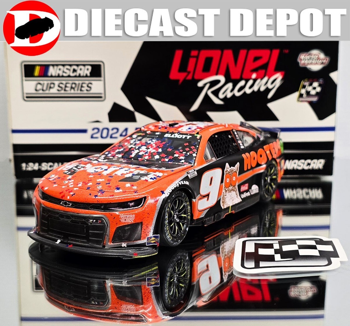 CHASE ELLIOTT 2024 TEXAS WIN RACED VERSION HOOTERS 1/24 ARC IN