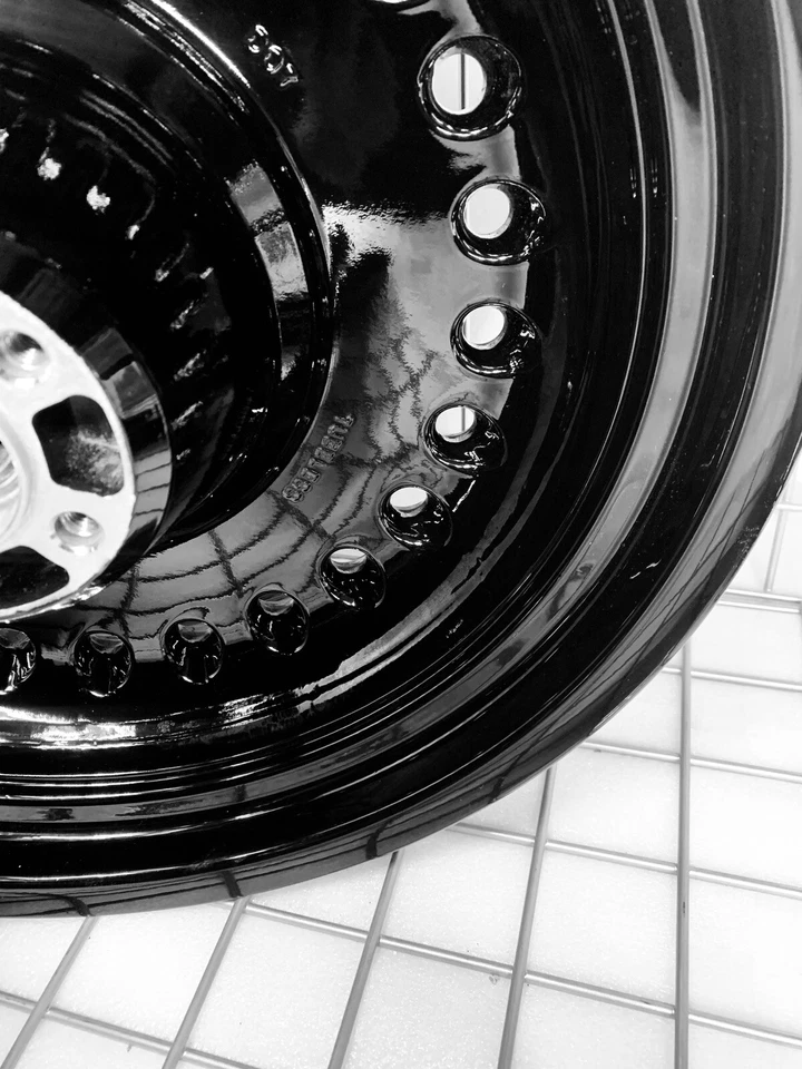 Harley Davidson Softail Fat Boy rueda delantera negra brillante 2008-17 intercambio FLSTF Foto 4 de 4