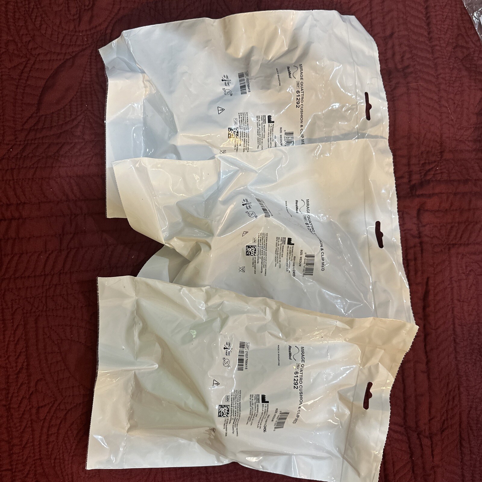 Lot of 3 New Mirage Quattro Full Face Cushion Clip Replacement 61292 Medium eBay