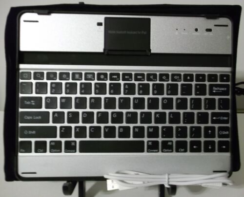 MiniSuit Aluminum Keyboard Case for Apple iPad 2 - silver & black - new open box - Afbeelding 1 van 4