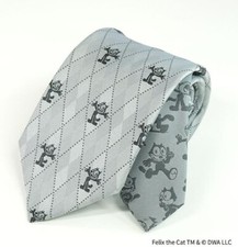  Felix The Cat, Necktie, UND49167, Silver, The Cat Party, Polyester, 142cm