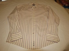 Ben Sherman Men's long sleeve button up dress casual striped shirt L GUC 