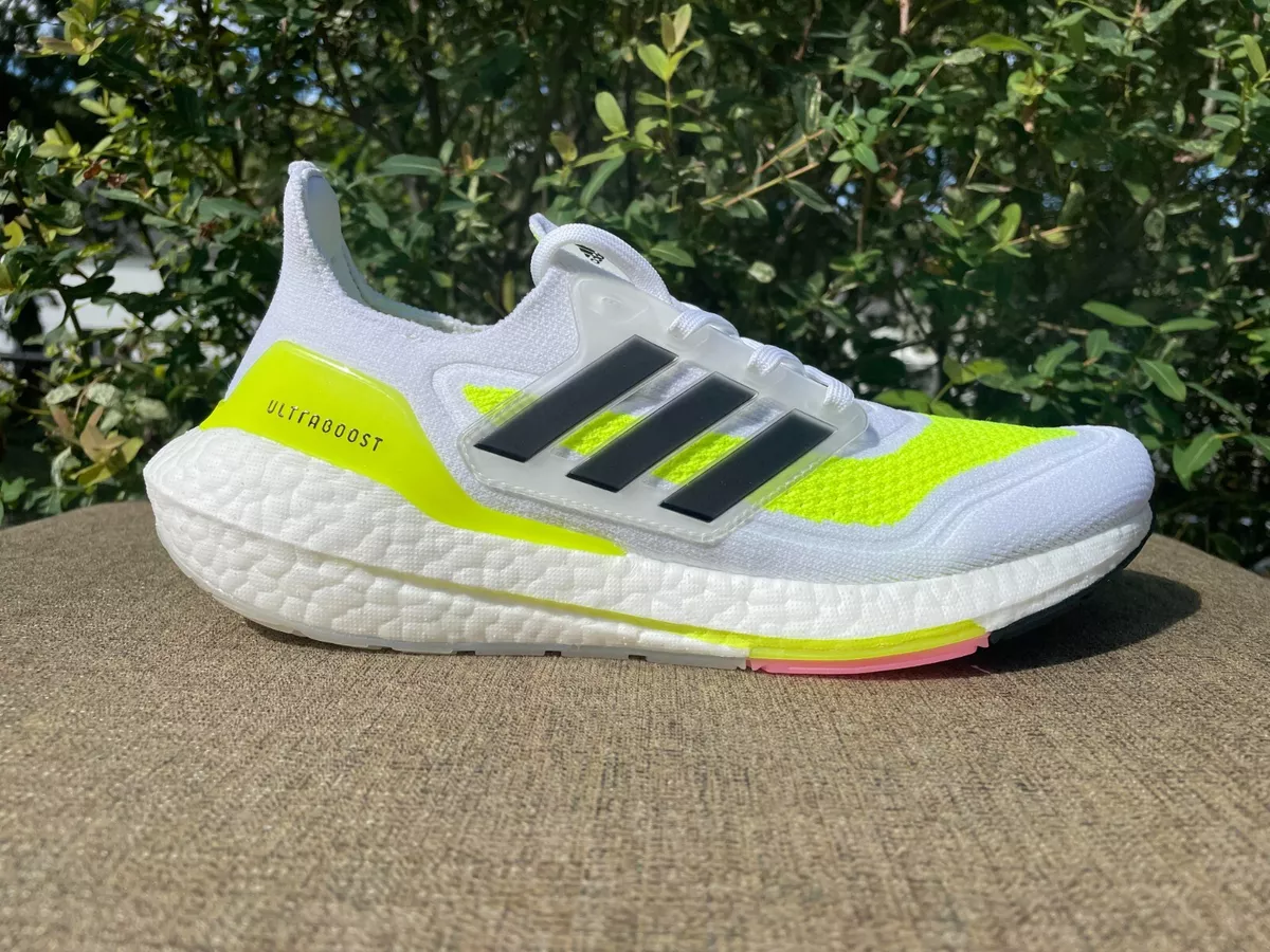 adidas Ultra Boost 21 White Yellow | eBay