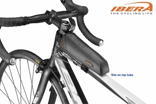 Bicycle Bike Top Tube Frame Phone Bag Cycling Pouch Quick release IB-TB10 Black - Picture 2 of 2