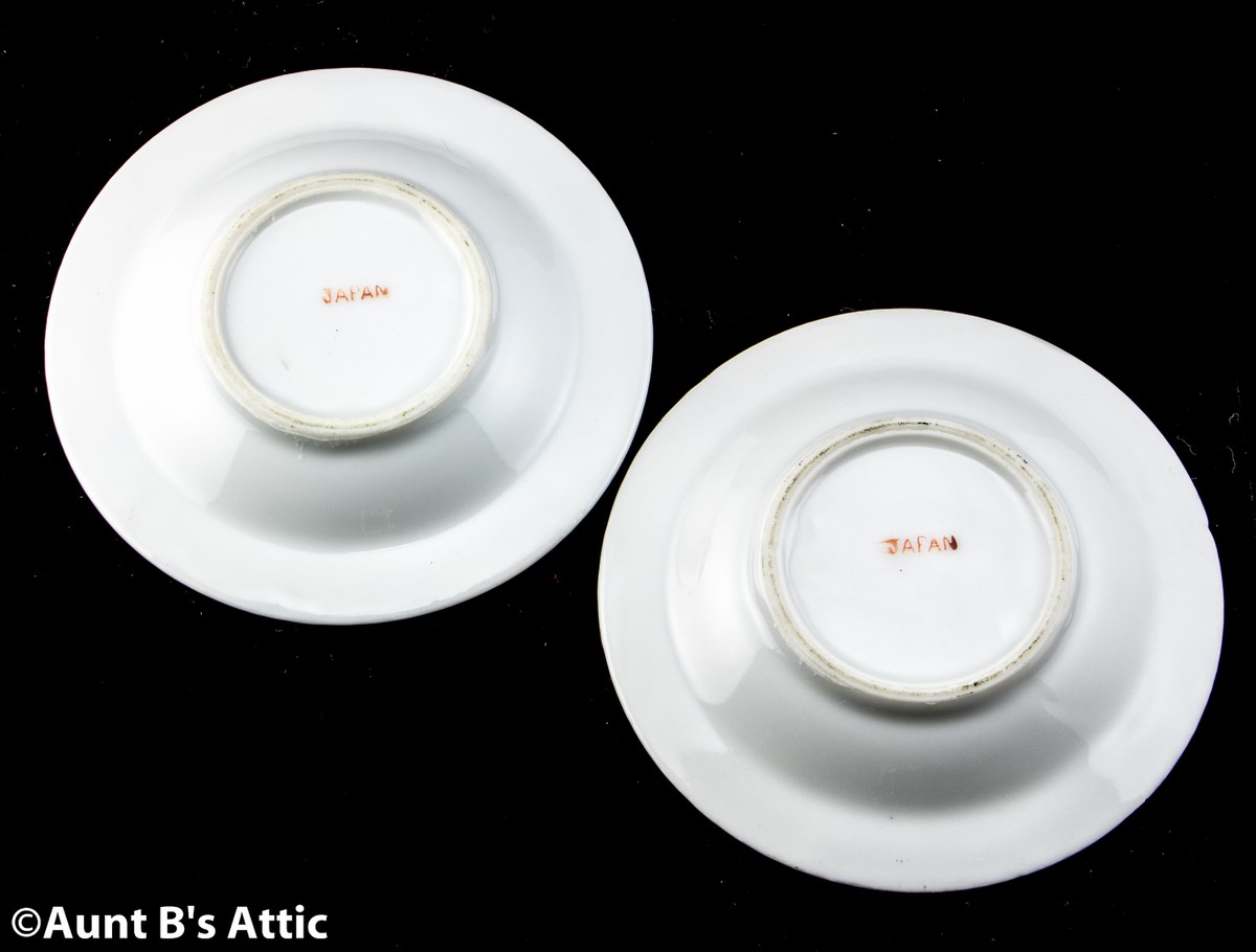 Ashtray Vintage Set Of 2 Small Novelty Comic Phrase Japanese Made