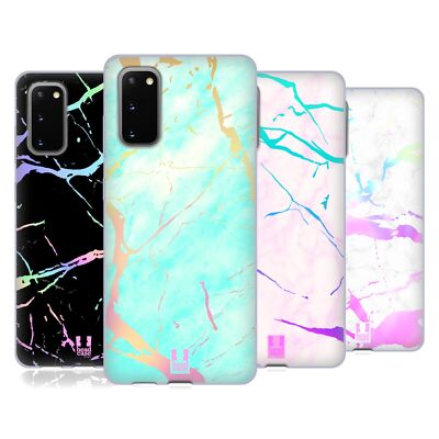 HEAD CASE DESIGNS FARBIGER MARMOR LASER SOFT GEL HANDYHÜLLE FÜR SAMSUNG HANDYS 1