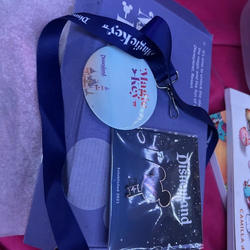 2021 Disneyland Magic Key Welcome Box Pin, Lanyard, Button,