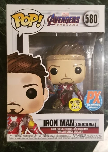 Funko POP! Avengers I am Iron Man #580 PX Previews Exclusive Glow