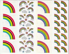 Mrs Grossman Rainbow Stickers Glitter Sparkle Gold Classic Star - You Choose