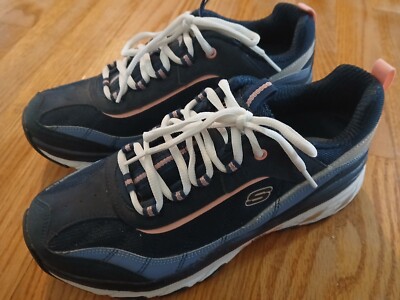 Skechers D Lites air Cooled memory Foam sneakers Womens Size 7.5 SN 149801 Blue