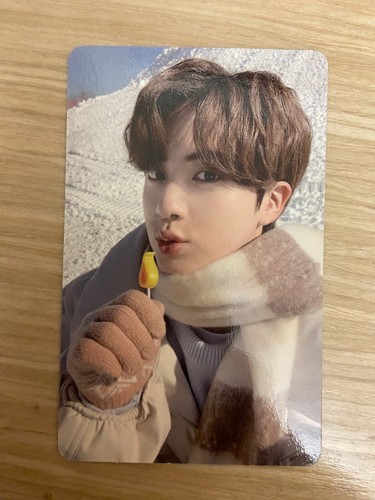 BTS Jin 2021 Winter Package Official Photocard Two-sided RARE - 第 1/2 張圖片