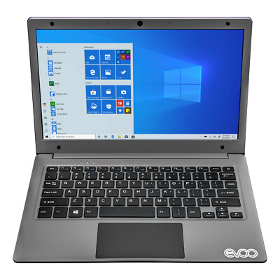 EVOO 11.6'' Ultra Thin Notebook EVC1167 HD Intel 64 GB 4GB RAM HDMI Black Wind 10