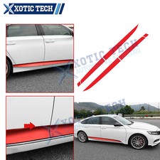 For Honda Accord Sporty Style Red Door Side Lower Pre-cut Decal Vinyl Sticker