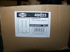 EZ-Flo Closet Bolt Set 1/4" X 3 1/2" Brass, Lot of 25  40025 New