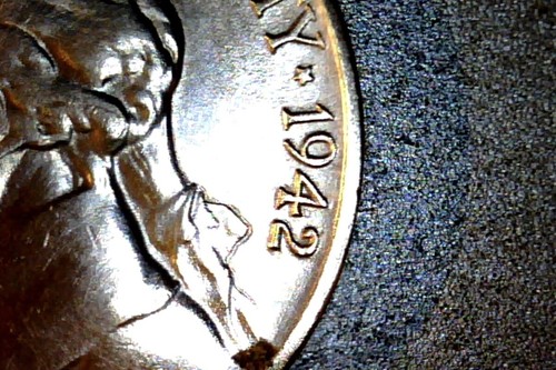1942-P Jefferson Nickel Unc. FS SILVER - ERROR DOUBLE BOW - Picture 4 of 5