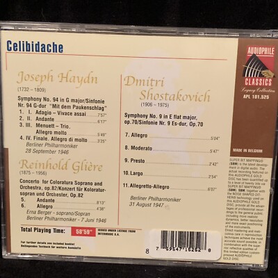 SERGIU CELIBIDACHE - HAYDN GLIERE SHOSTAKOVICH Berlin 1946-7