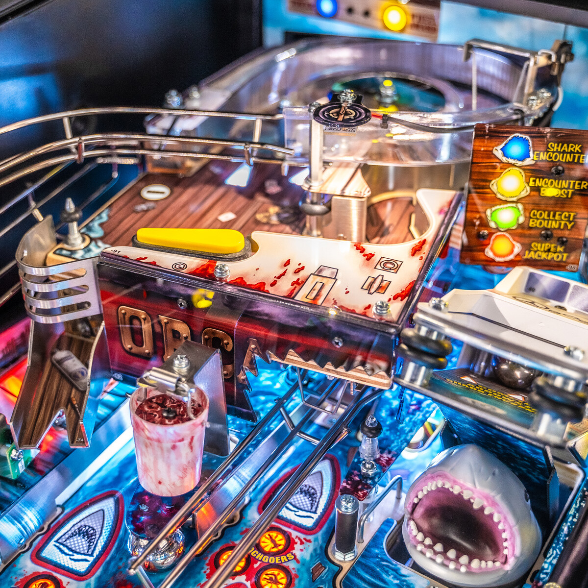 Stern Jaws Premium Pinball Machine With Installed Shaker Motor