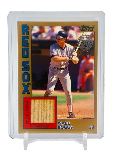 2019 Topps Series 1 1984 Topps GAME USED Relic GOLD Wade Boggs HOF Red Sox /50 - Picture 9 of 9