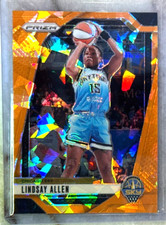 Lindsay Allen 2024 Panini Prizm WNBA Orange Cracked Ice Prizm Card- #107  Sky