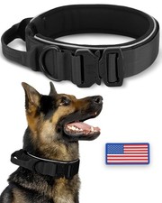 Large Thick Wide Dog Collar, Reflective, Adjustable, Heavy-Duty Nylon, Padded