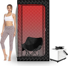 Portable Sauna for Home with 660Nm Red Light Therapy Lamp, Full Body Sauna Sweat