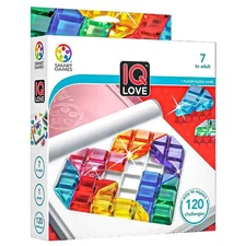 Smart Games IQ Love Puzzle Game 120 Solving Logic Challenges Travel Case Ages 7+