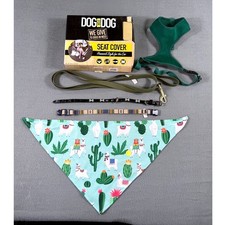 Dog Accessories Lot Seat Cover Harness Leashes Collars Bandana Puppies