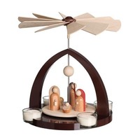 Tischpyramide Christi Geburt Braun Modern Bxhxt 20,5X22X20Cm Neu Holzpyramide