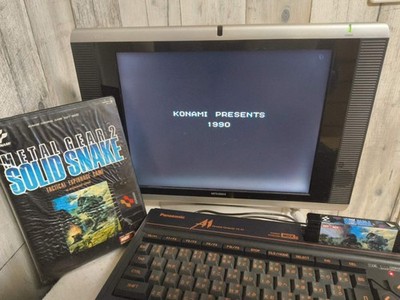 METAL GEAR 2 SOLID SNAKE MSX MSX2 Game cartridge, w/Manual, Box