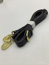 Leather Messenger/Laptop/Duffle/Carry on Bag Replacement Shoulder Strap Gold Blk